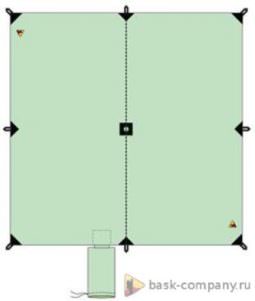 Тент туристический bask canopy v3 3x3